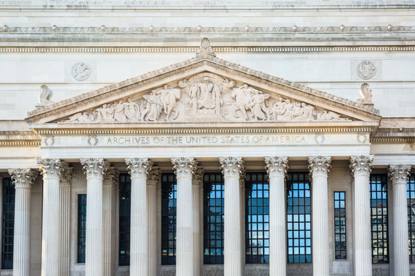 Archives of Unites States of America - Pennsylvania Avenue Facade